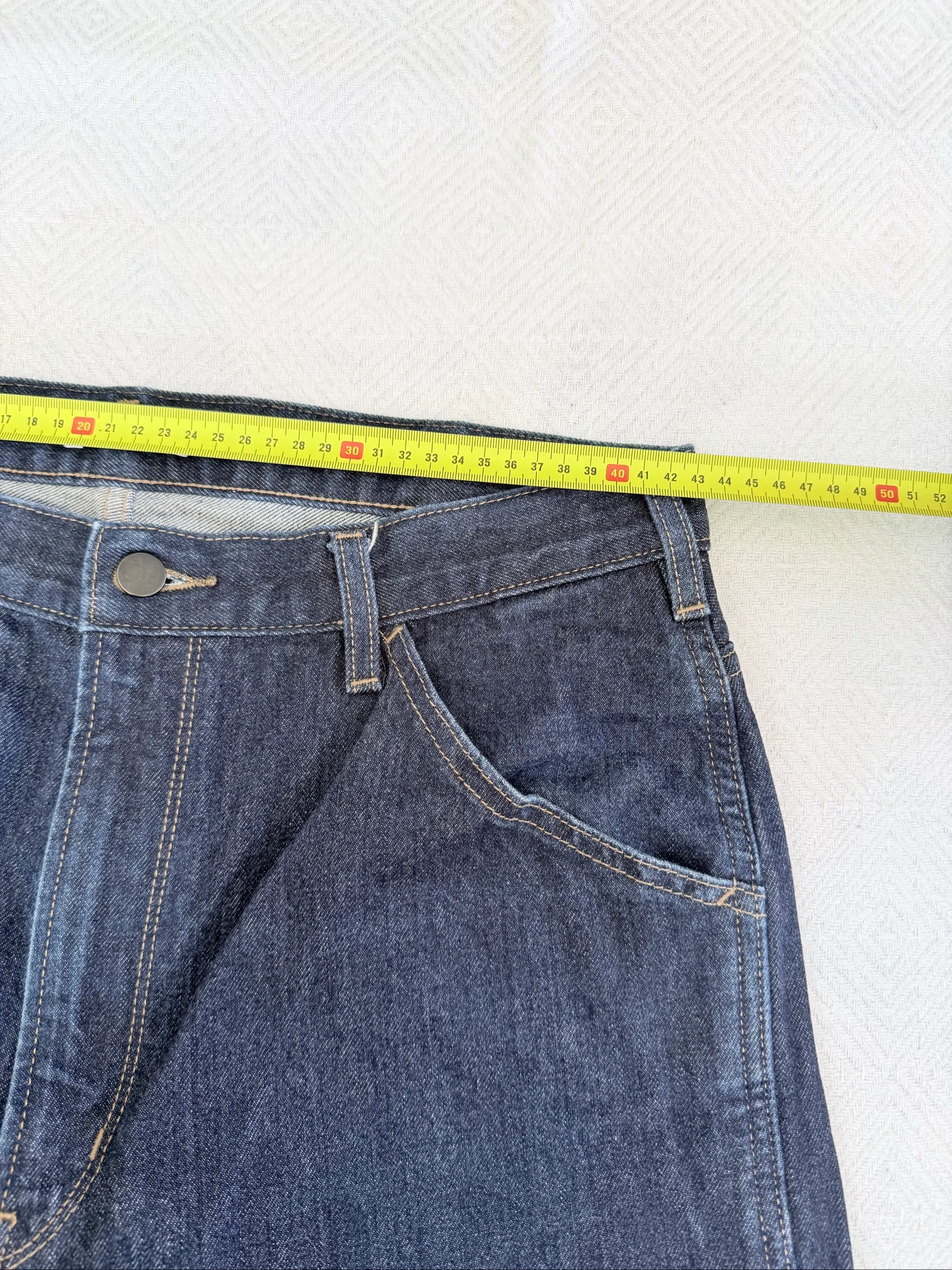 Jeans azul rodado cintura alta tamanho 44 – photo 6